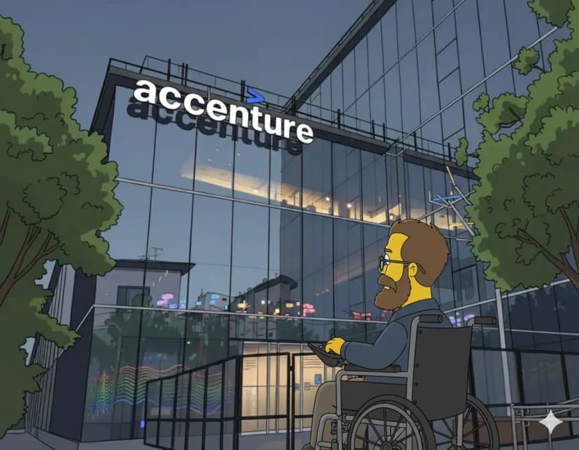 Imagen de la esquina del edificio de la empresa en en modo dibujitos